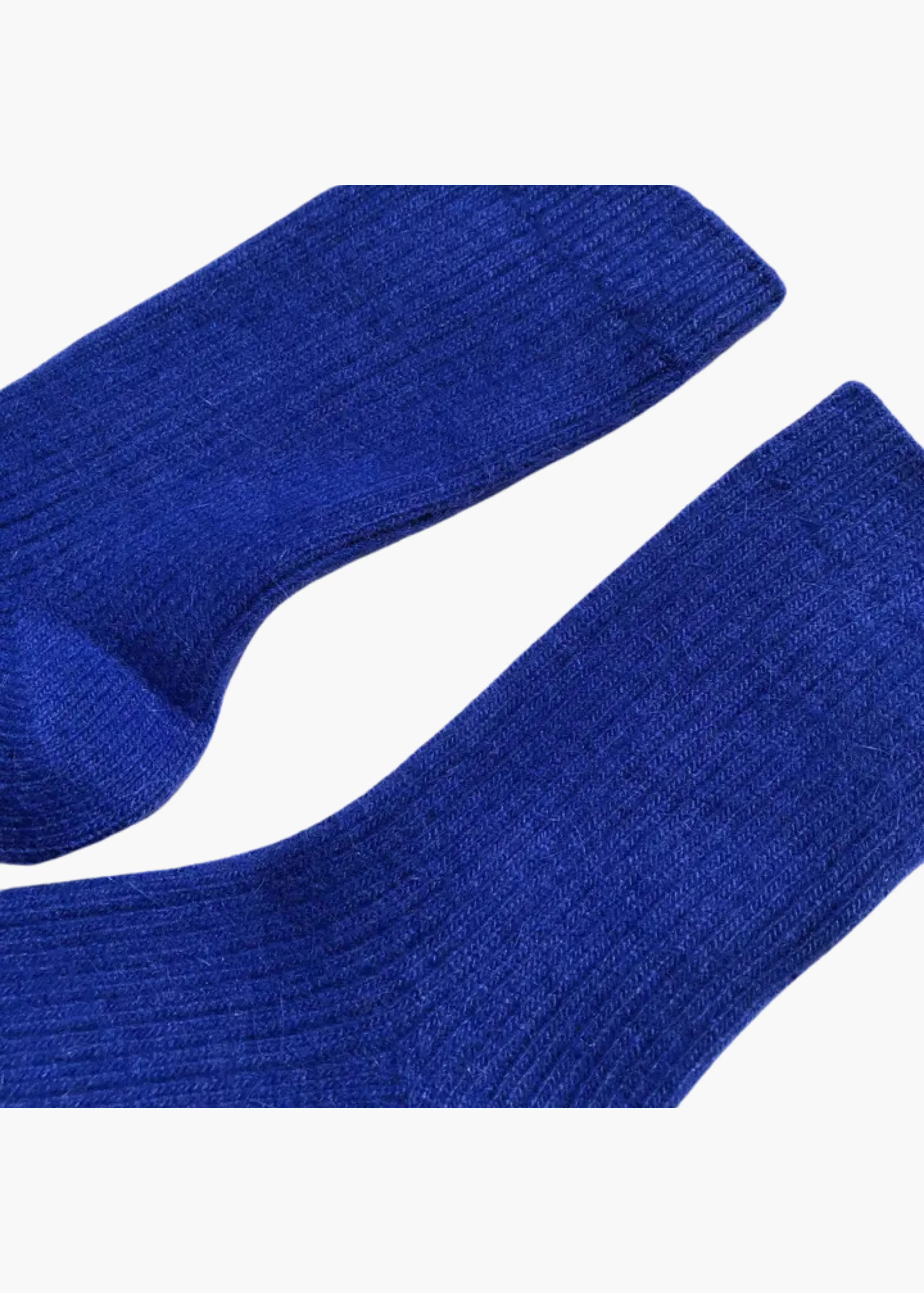 Angora wool socks, blue