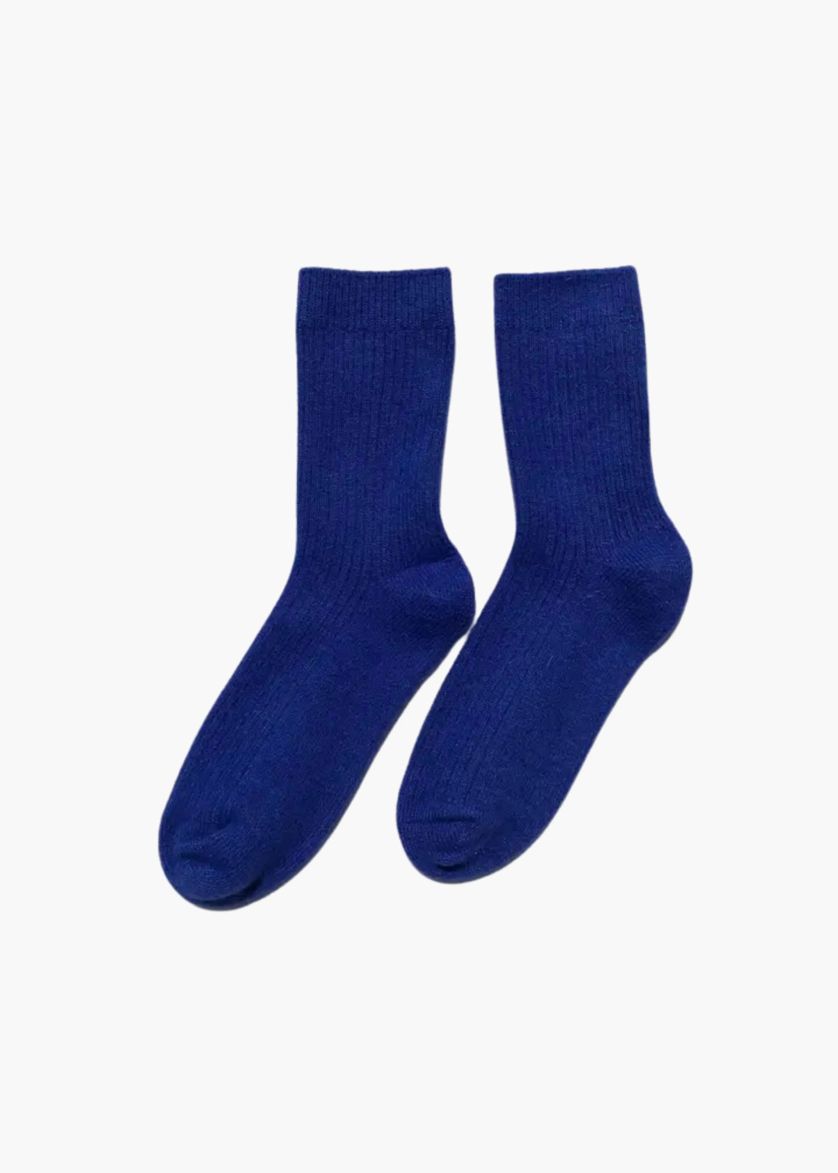 Angora wool socks, blue