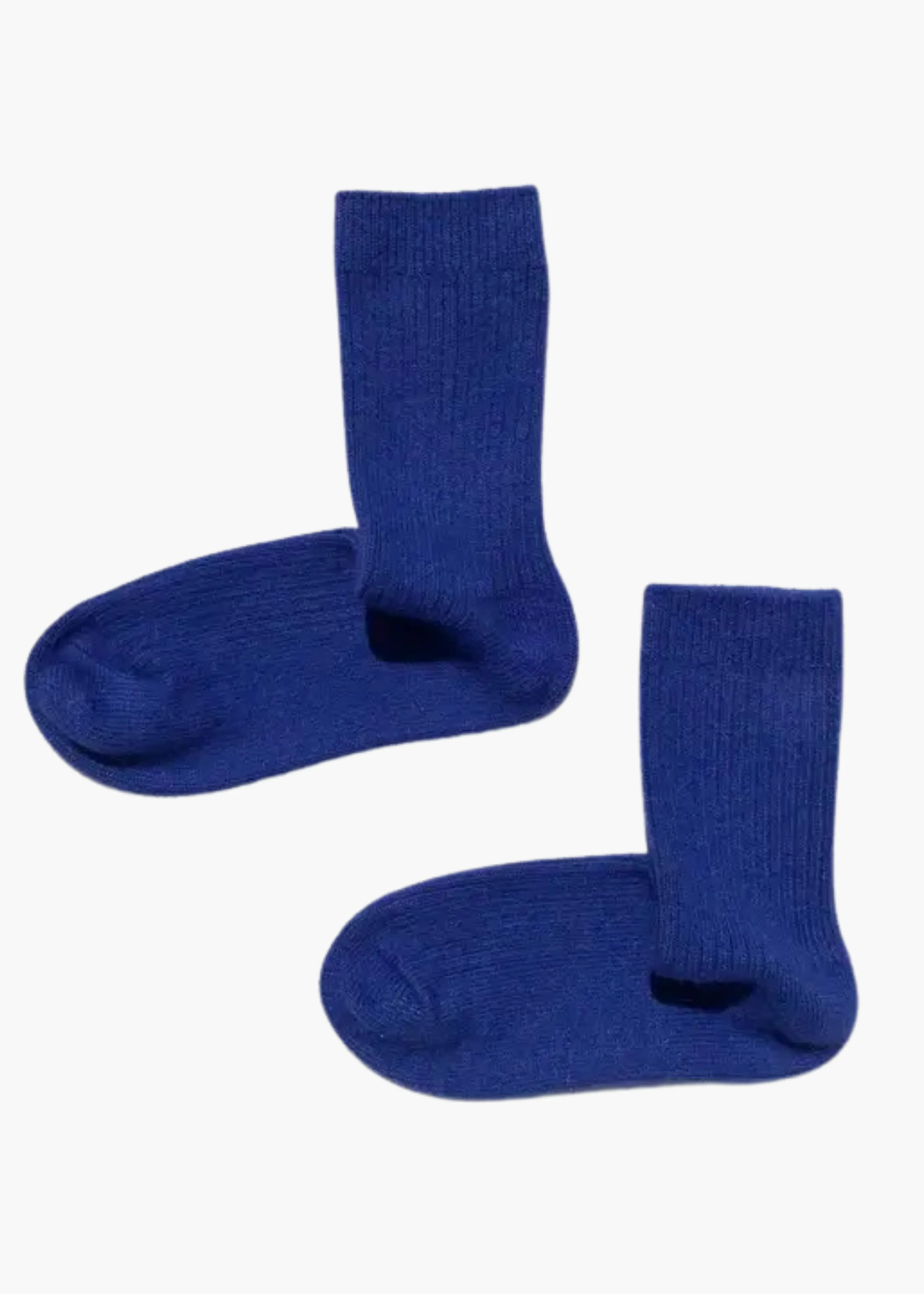 Angora wool socks, blue