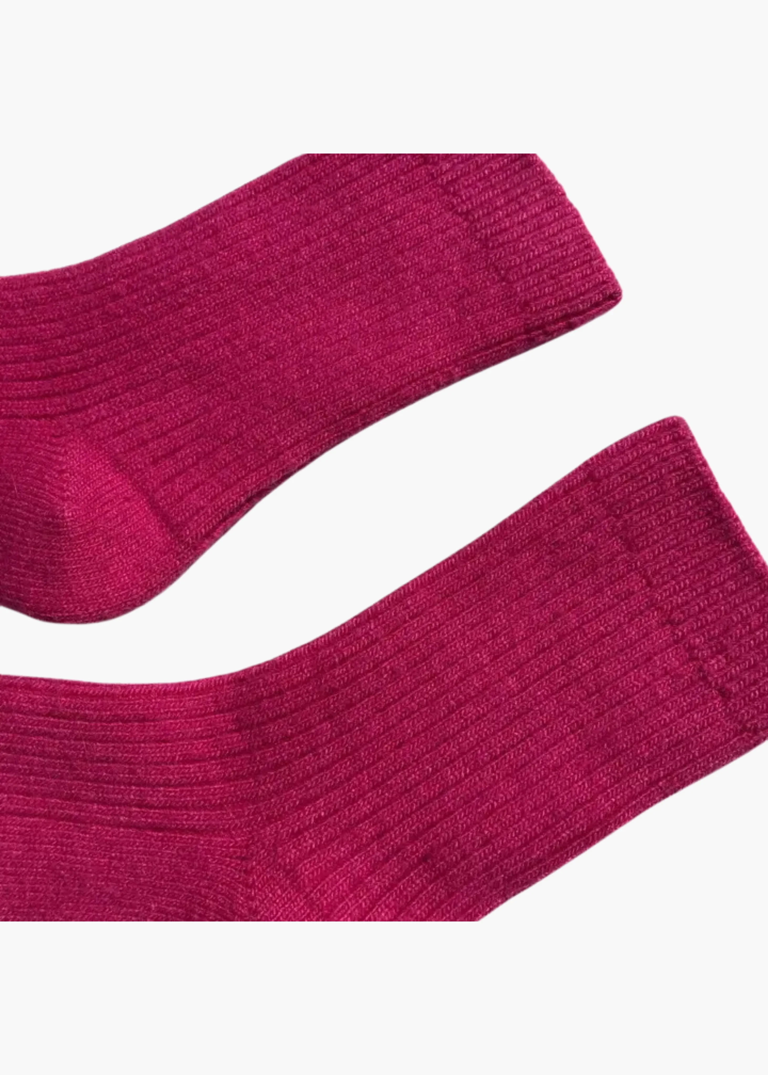 Angora wool socks, ruby