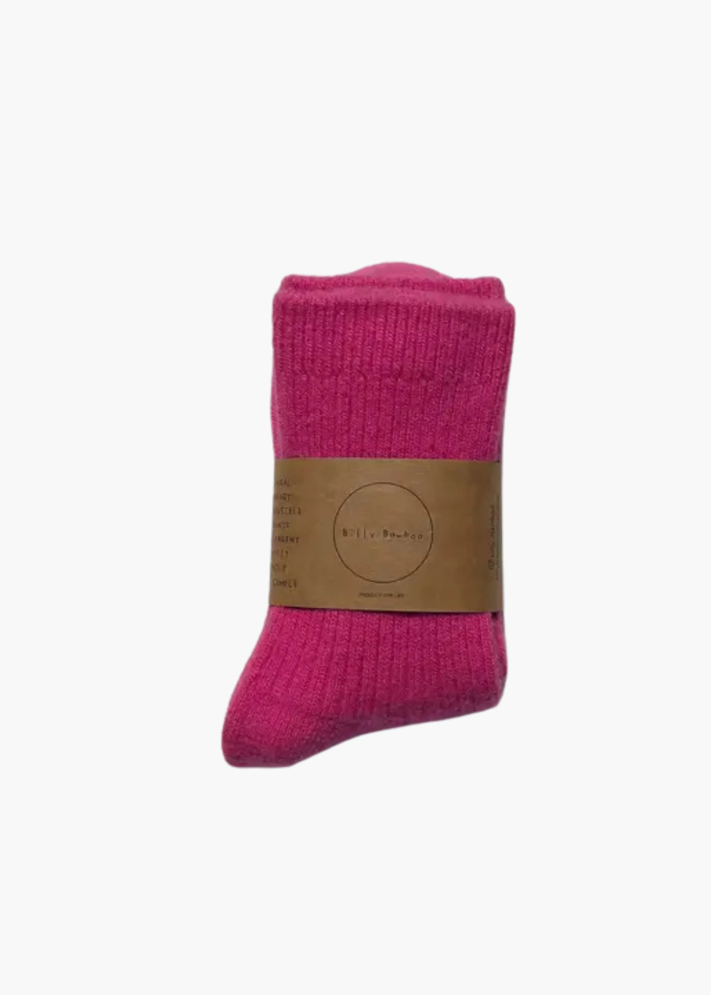 Angora wool socks, ruby