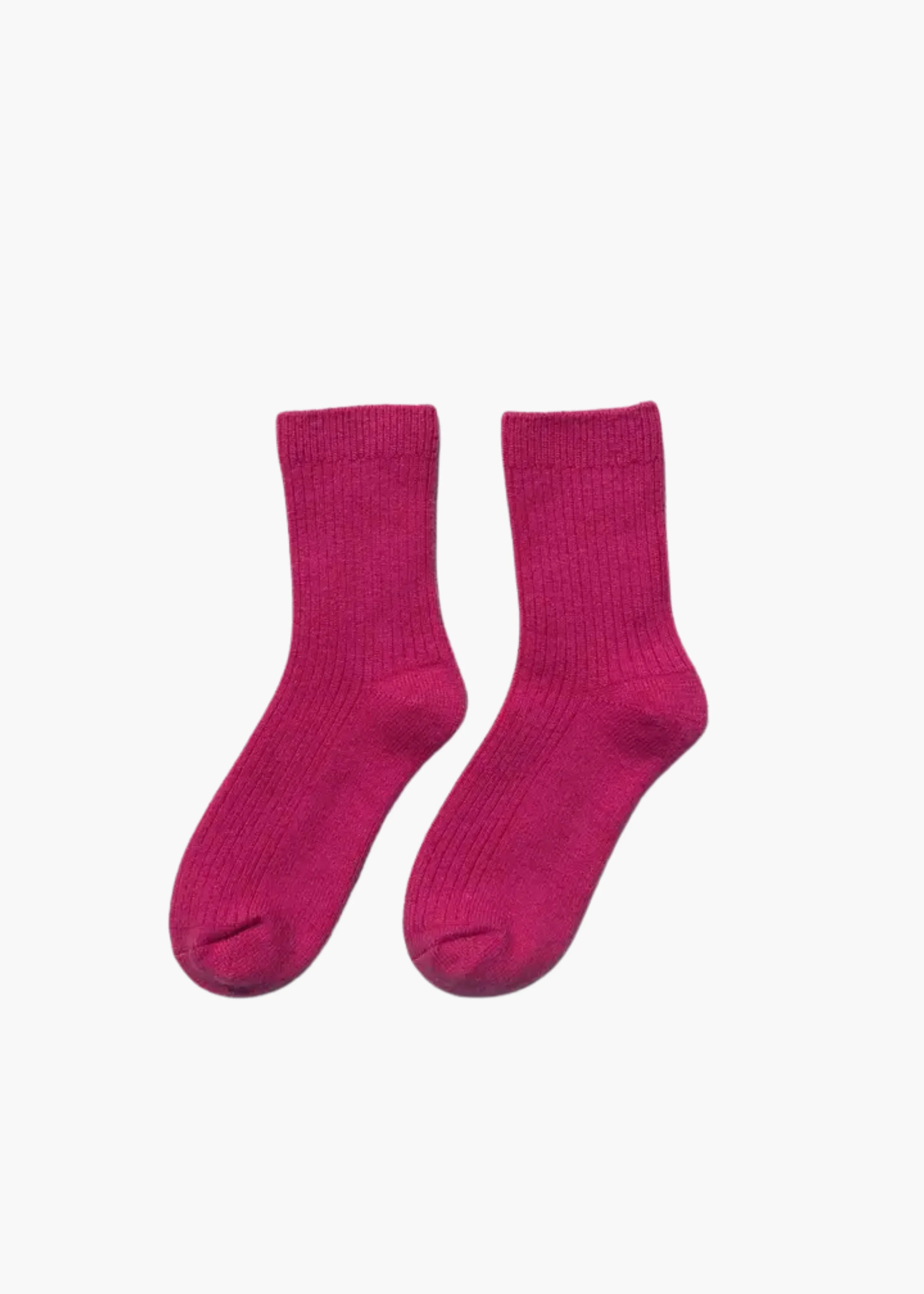 Angora wool socks, ruby