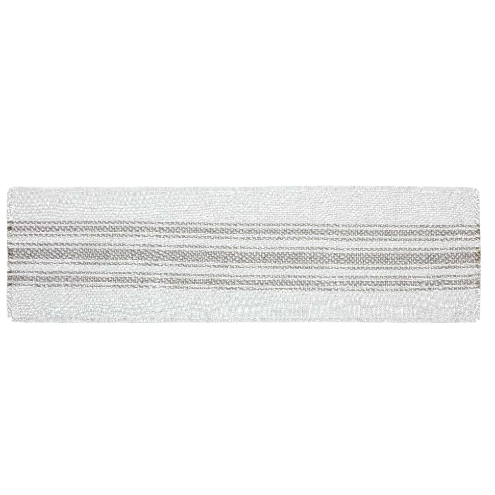 Antique White Stripe Dove Grey Indoor/Outdoor Runner 12x48"