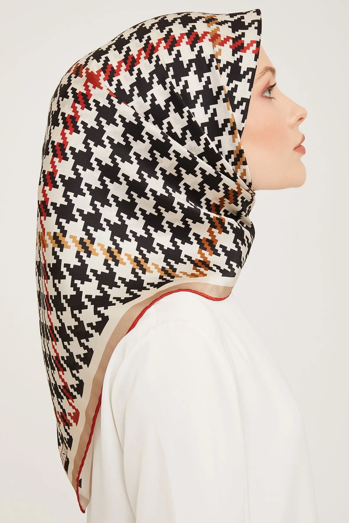 Armine HoundsTooth Square Silk Scarf #9