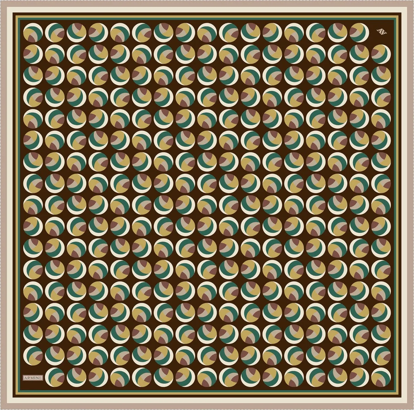 Armine Retro Cosmos Silk Scarf #31