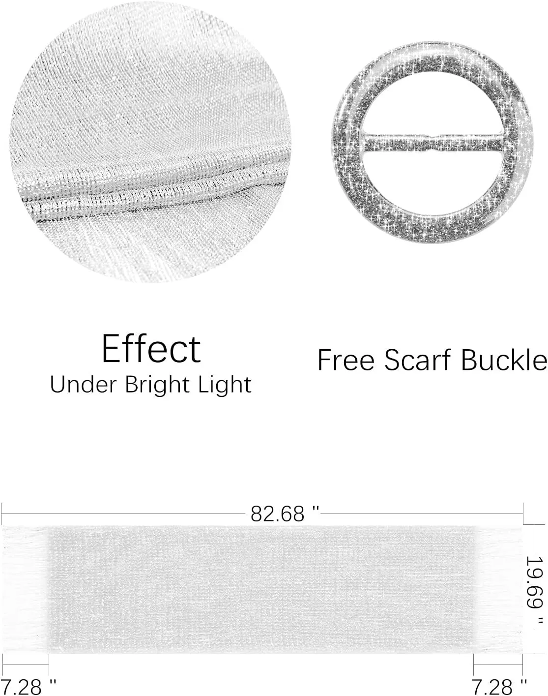 BANETTETA Shawls for Wraps Evening Dresses Scarf for Women Formal Shawl for Evening Party with Buckle for Wedding Shawl