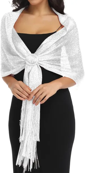 BANETTETA Shawls for Wraps Evening Dresses Scarf for Women Formal Shawl for Evening Party with Buckle for Wedding Shawl