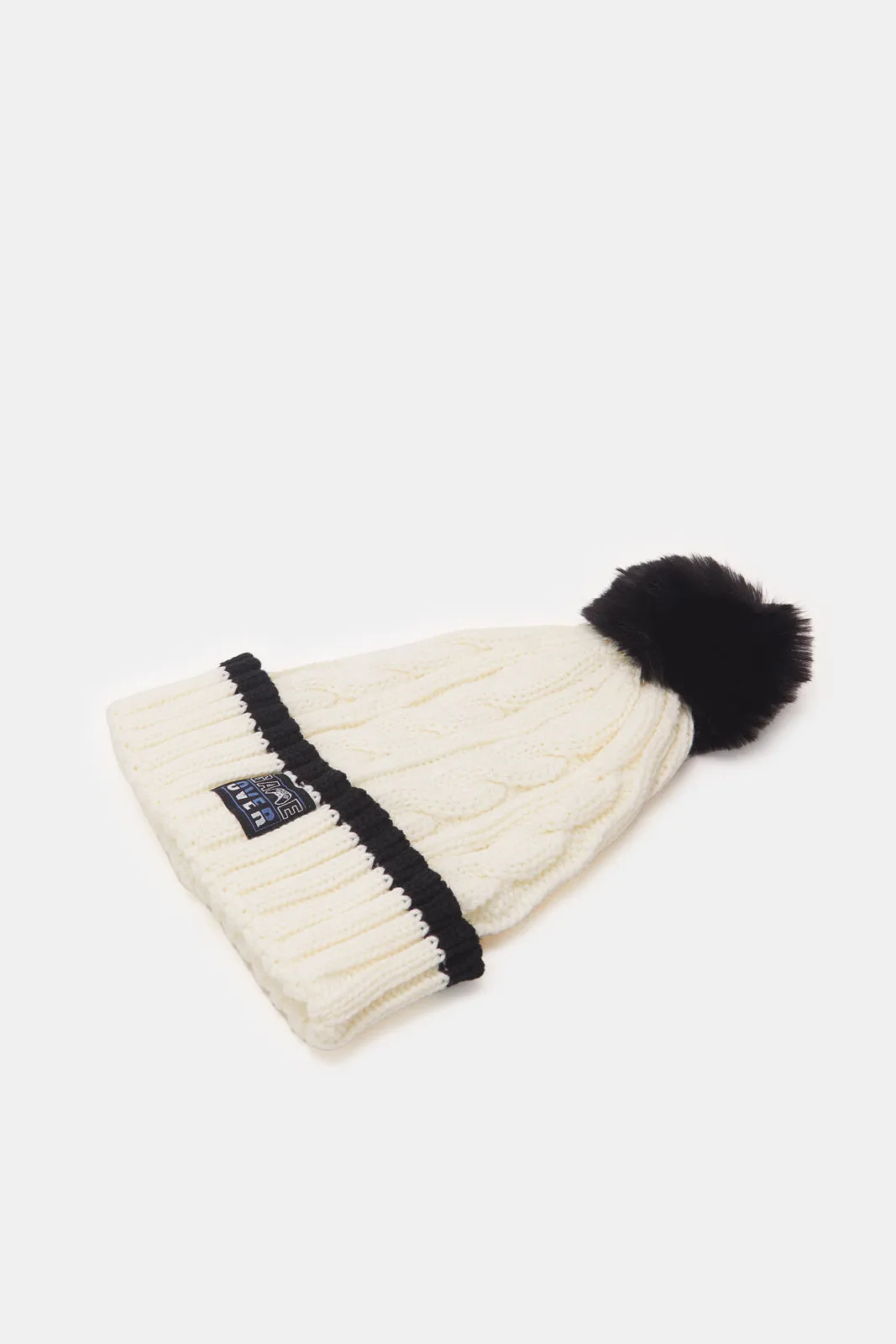 Boys Cream Knitted Cap