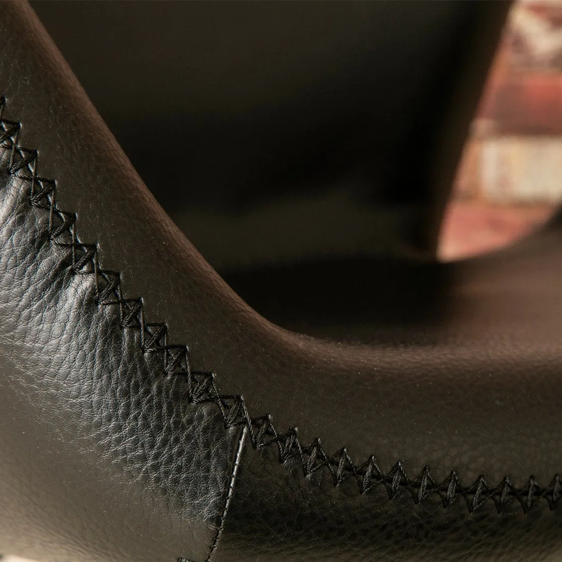 Bryce Accent Rocking Chair - Black Leather