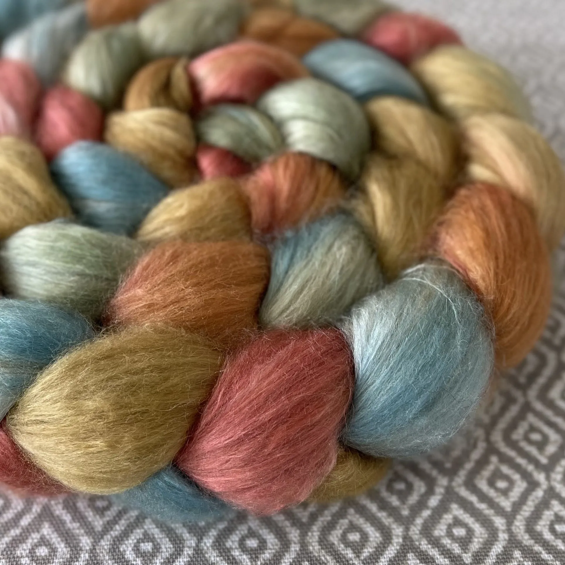 Camel Silk Roving - Earthen Hues