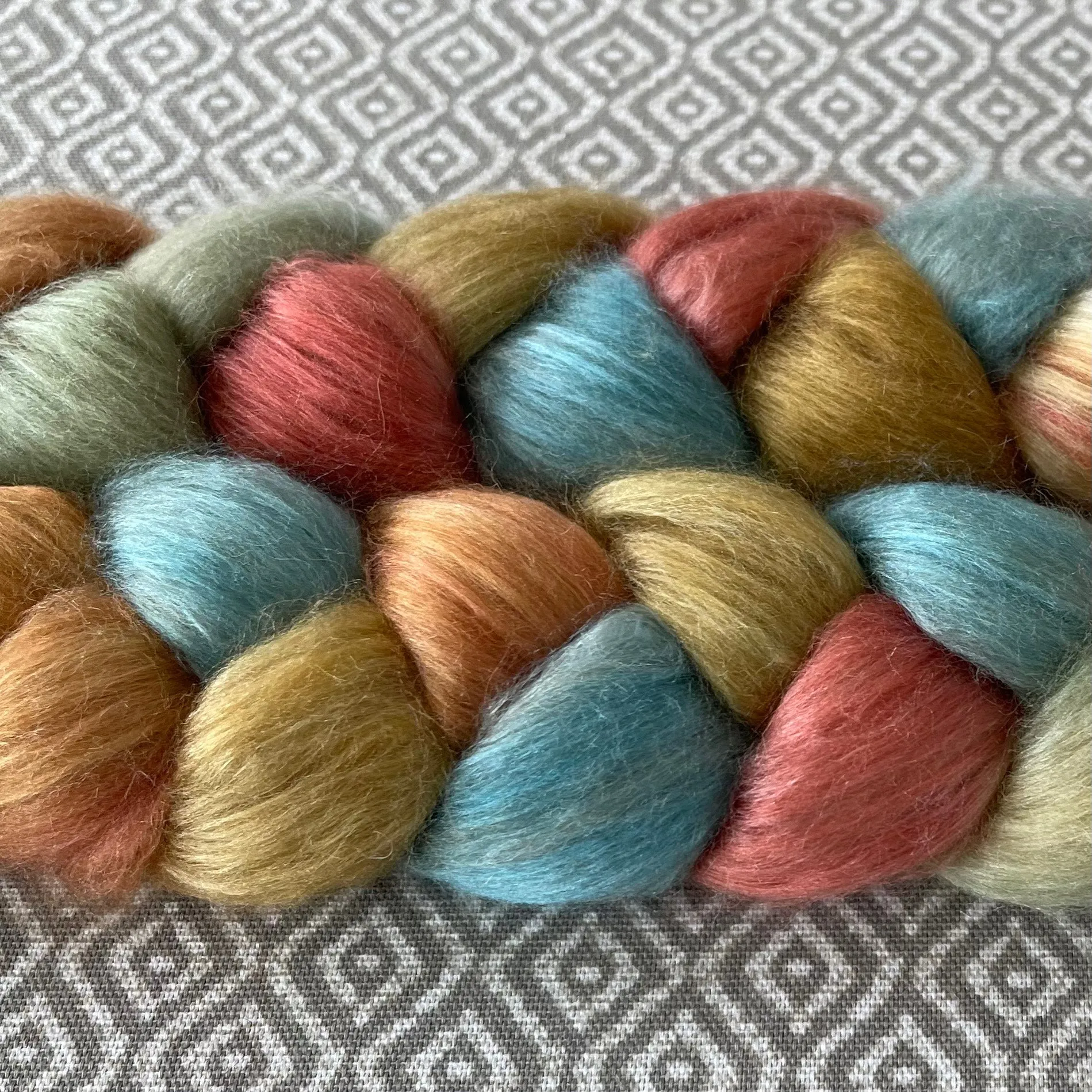 Camel Silk Roving - Earthen Hues