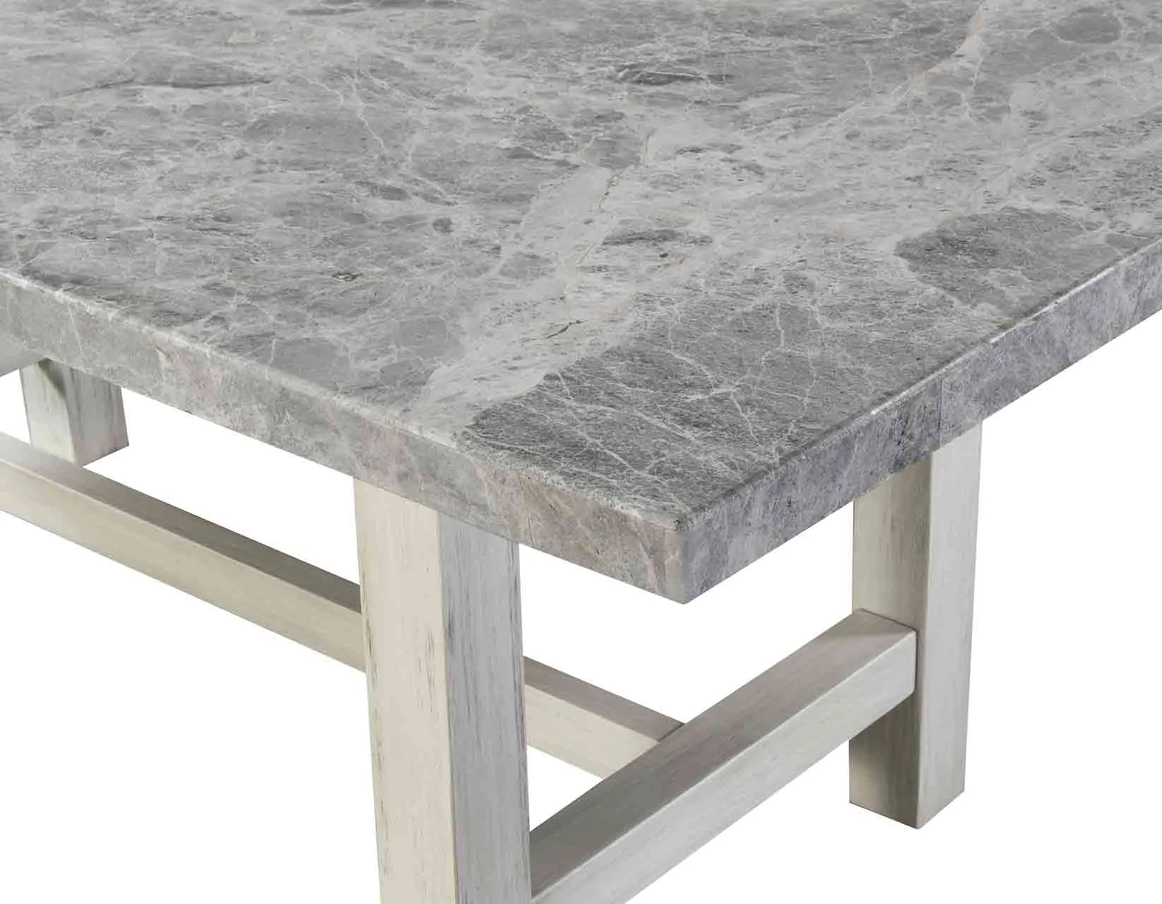 Canova 5-Piece 78-inch Gray Marble Dining Set
