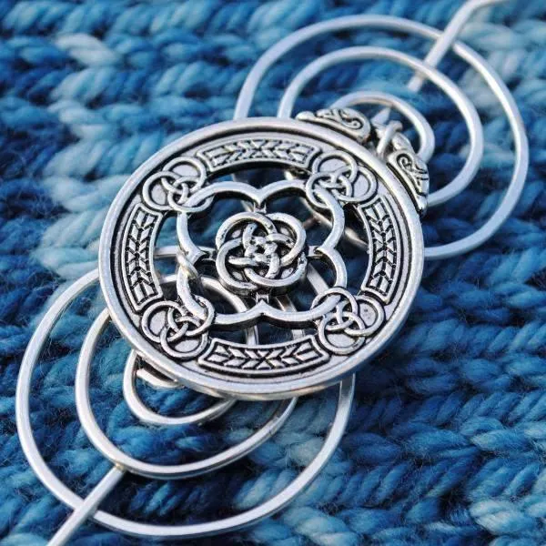 Celtic Knot Shawl Pins - Charmed Silver