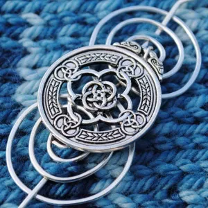 Celtic Knot Shawl Pins - Charmed Silver