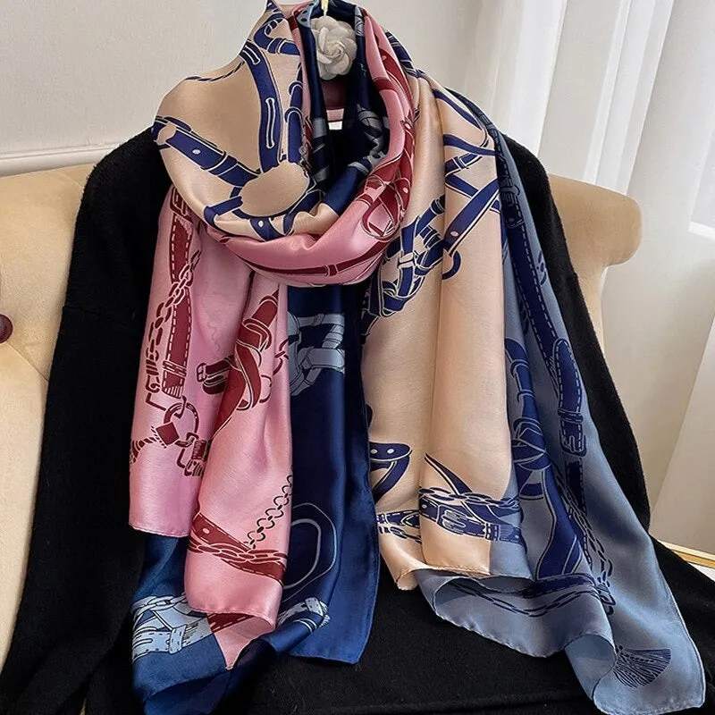 Chic and Luxurious Abstract Printed Scarf and Shawl Collection