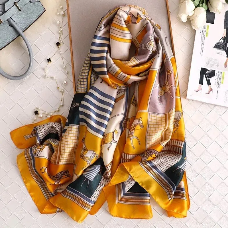 Chic and Luxurious Abstract Printed Scarf and Shawl Collection
