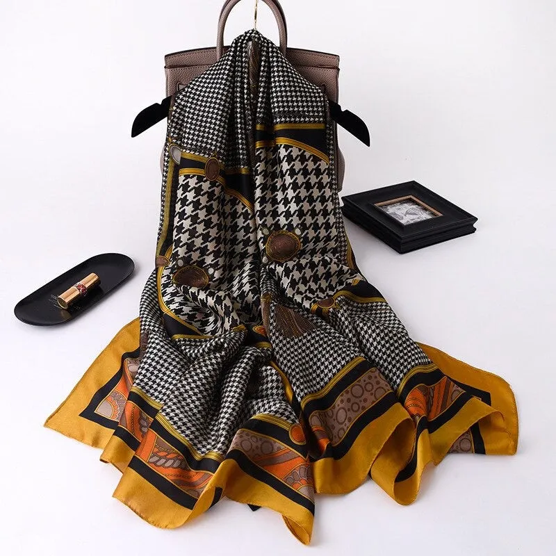 Chic and Luxurious Abstract Printed Scarf and Shawl Collection