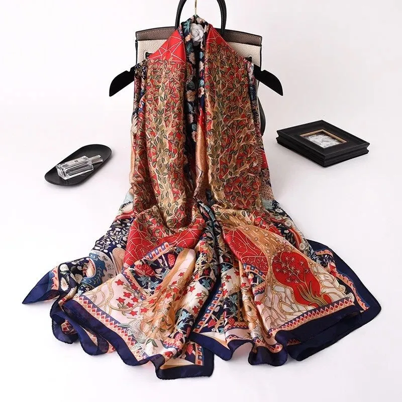Chic and Luxurious Abstract Printed Scarf and Shawl Collection