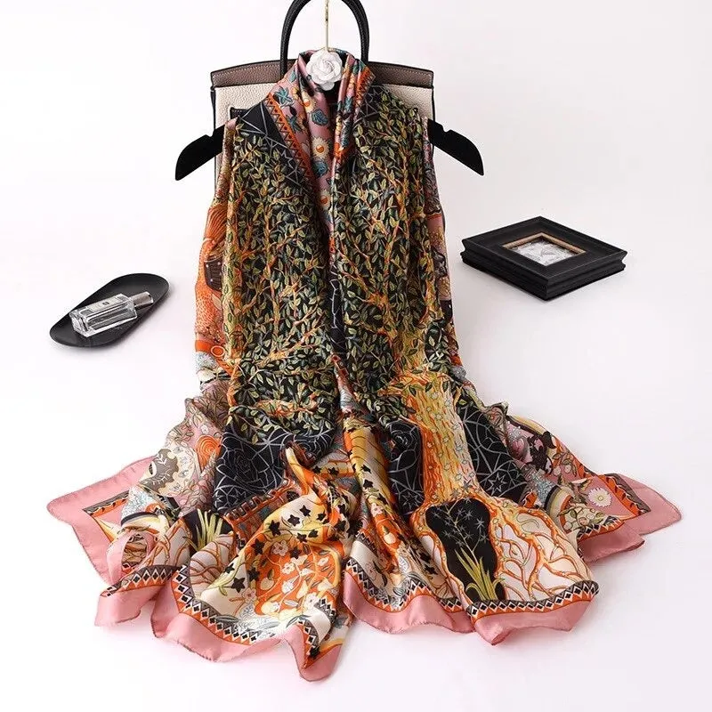 Chic and Luxurious Abstract Printed Scarf and Shawl Collection