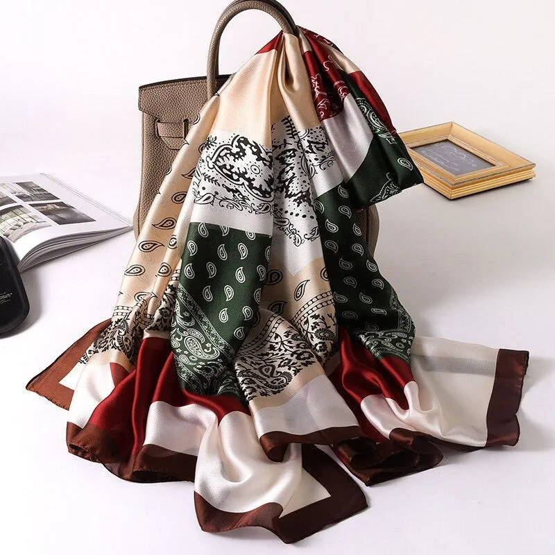 Chic and Luxurious Abstract Printed Scarf and Shawl Collection