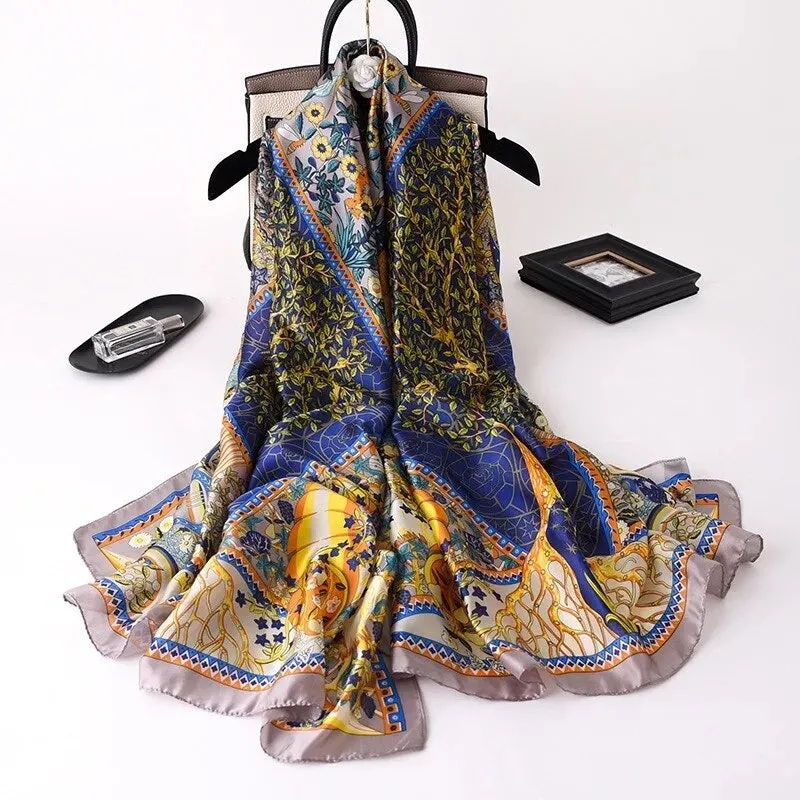 Chic and Luxurious Abstract Printed Scarf and Shawl Collection