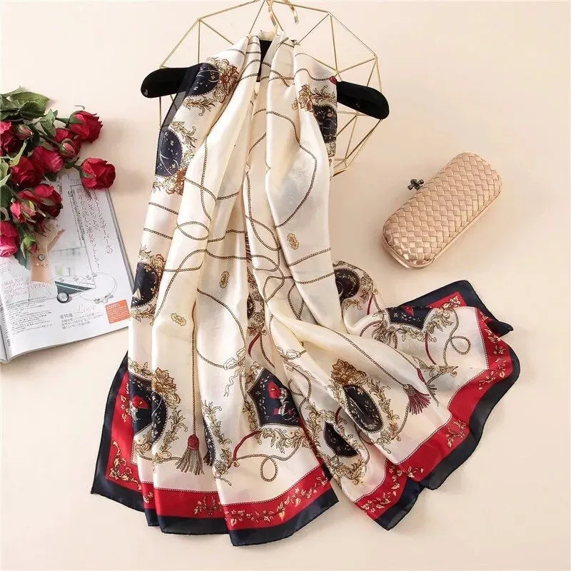 Chic and Luxurious Abstract Printed Scarf and Shawl Collection