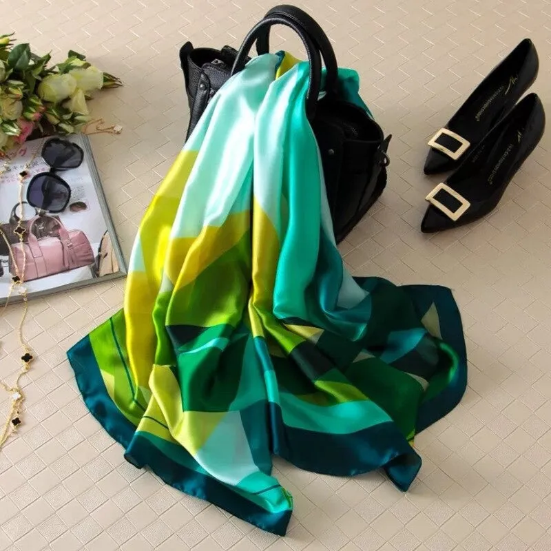 Chic and Luxurious Abstract Printed Scarf and Shawl Collection