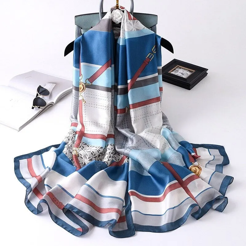 Chic and Luxurious Abstract Printed Scarf and Shawl Collection