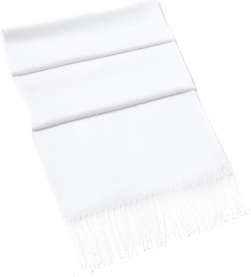 Cindy & Wendy Pashmina Shawls and Wraps Large Scarfs for Women Wedding Party Bridal Long Fashion Solid Shawl Wrap Fringes