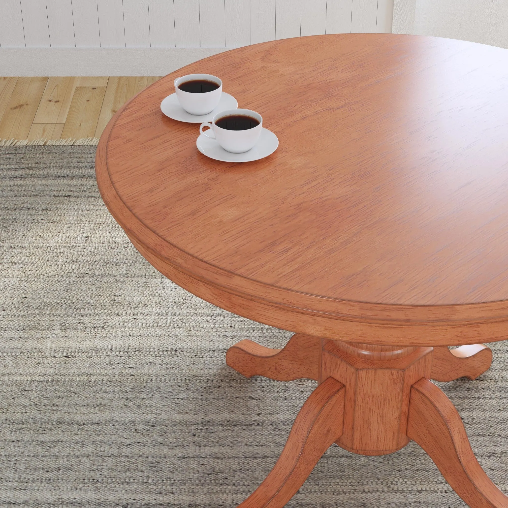 Conway Brown Pedestal Dining Table