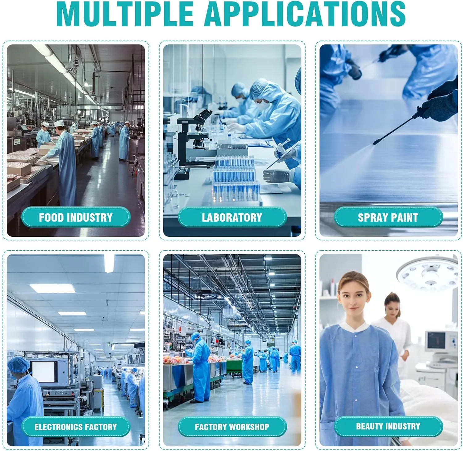 Disposable Lab Coats - SMS Medical Lab Jacket Knee Length Chemistry Lab Coat with Knit Cuffs and 3 Pockets