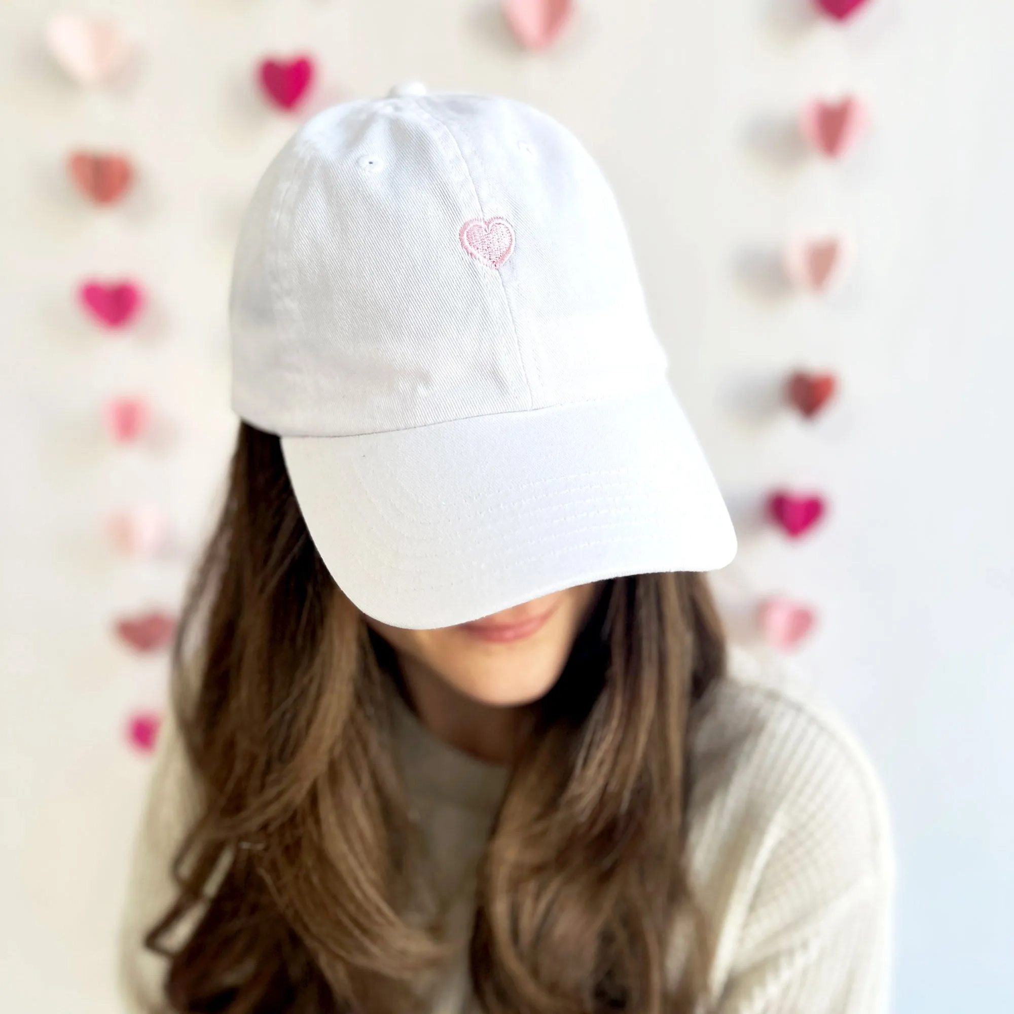 Embroidered Mini Heart Baseball Cap