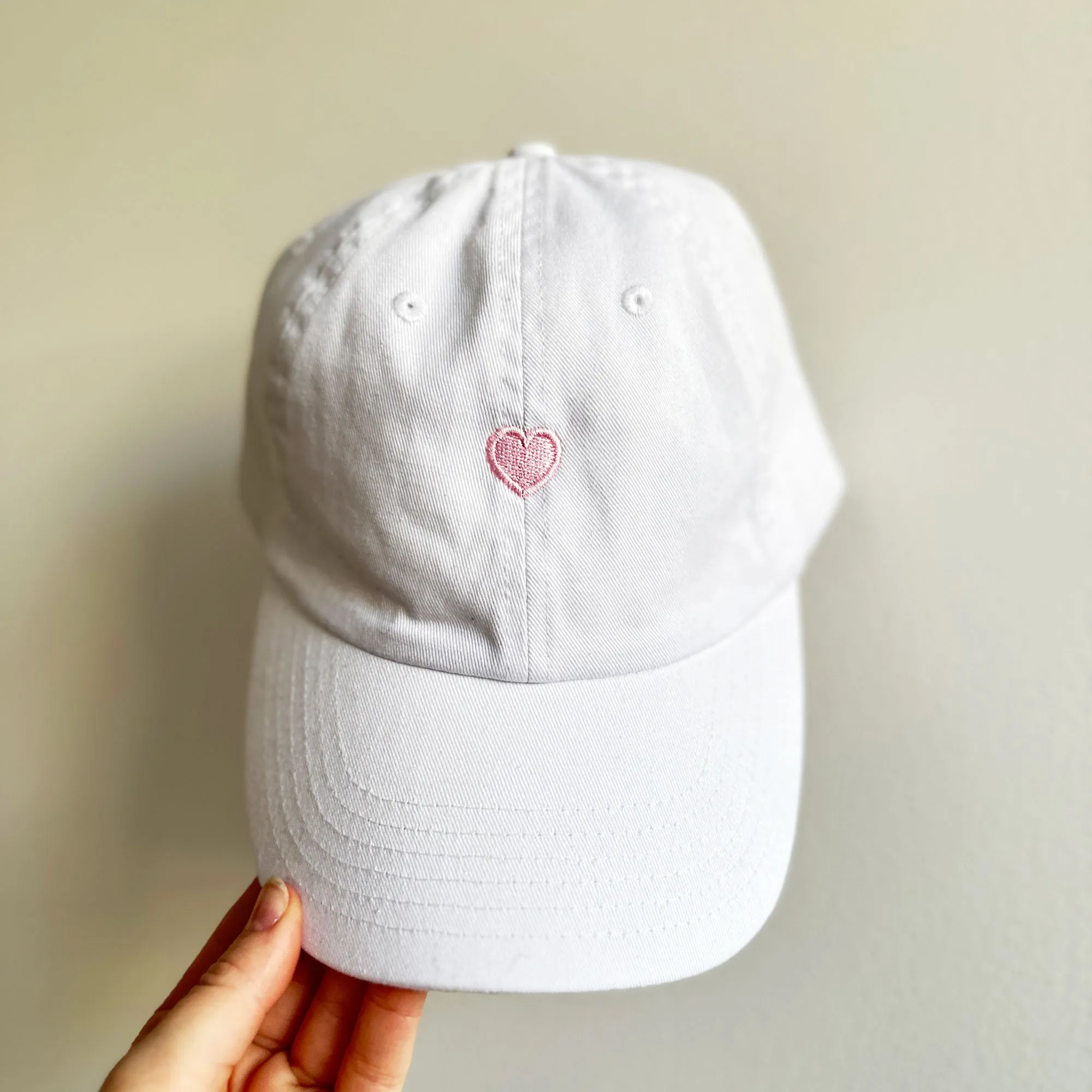 Embroidered Mini Heart Baseball Cap