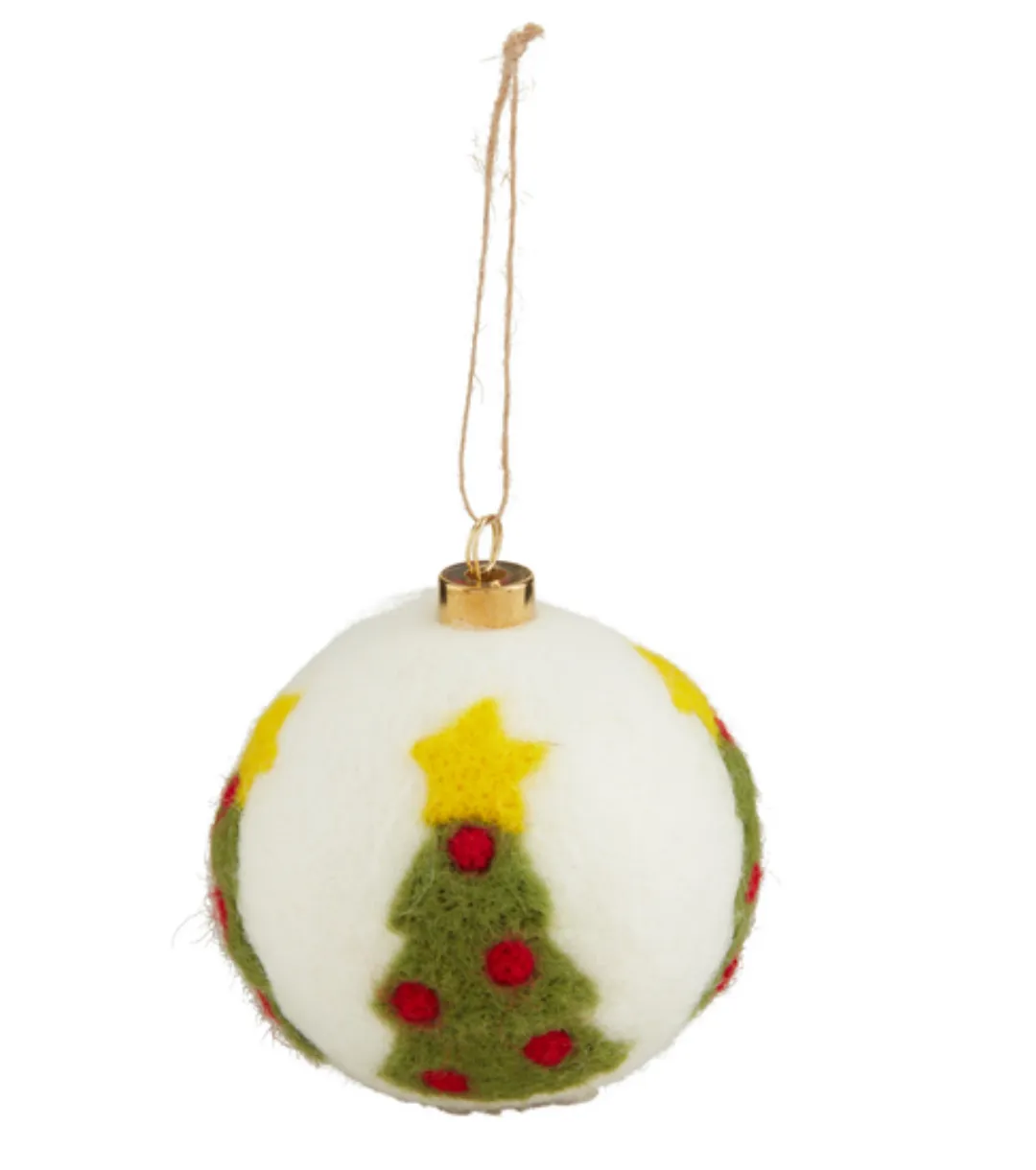 Felted Wool Ball Ornament