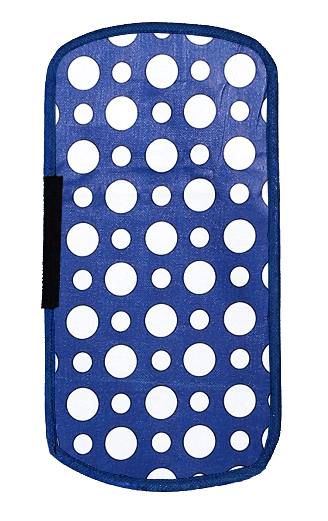 Kuber Industries Polka Dots Design 3 Pieces PVC Fridge Mats,2 Piece Handle Cover and 1 Piece Fridge Top Cover (Blue) CTKTC34089
