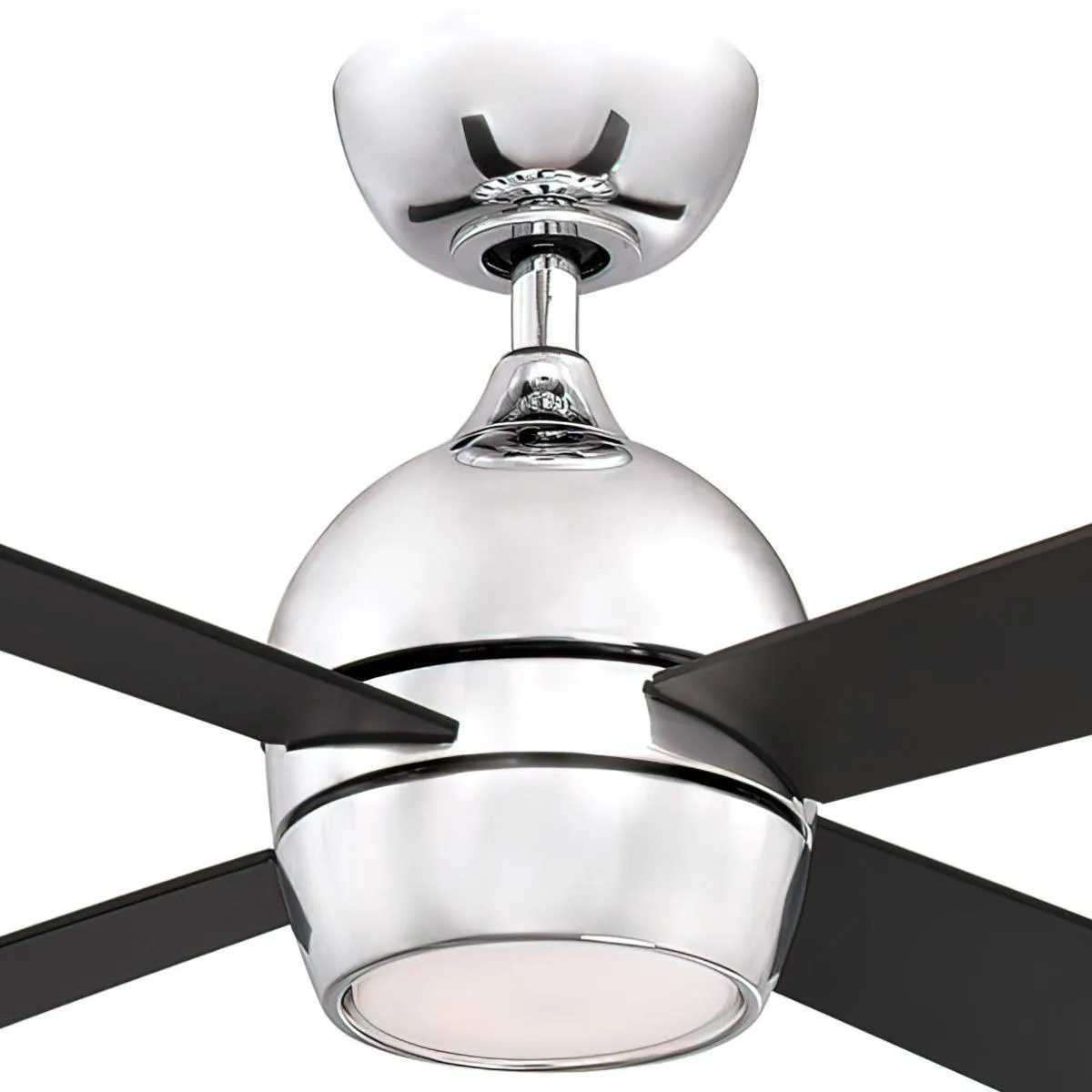 Kwad 52 Inch Chrome Modern LED Ceiling Fan with Remote