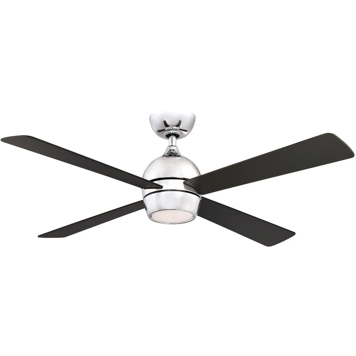 Kwad 52 Inch Chrome Modern LED Ceiling Fan with Remote