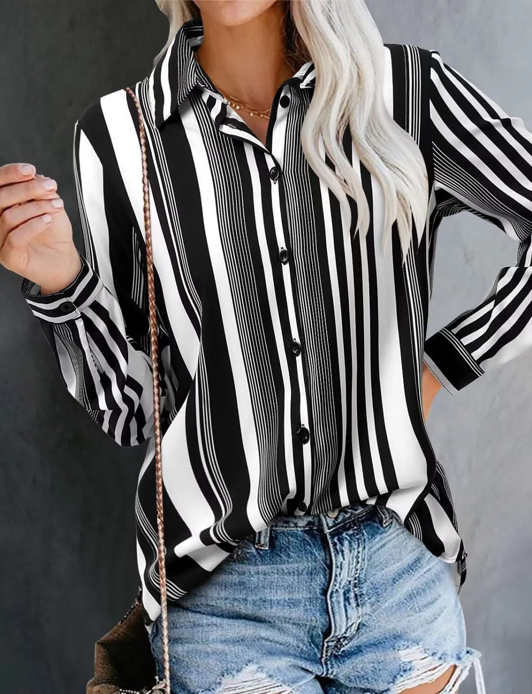 Magritta Long Sleeve Shirts for Women Fashion Button Down Blouse Tops