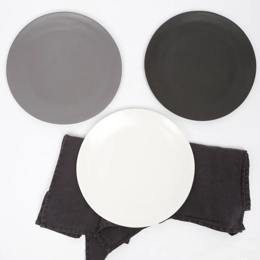 Matte Porcelain Dinner Plate Grey Set of 4