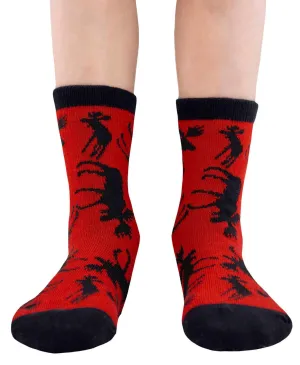 Medium Red Moose Kids Socks