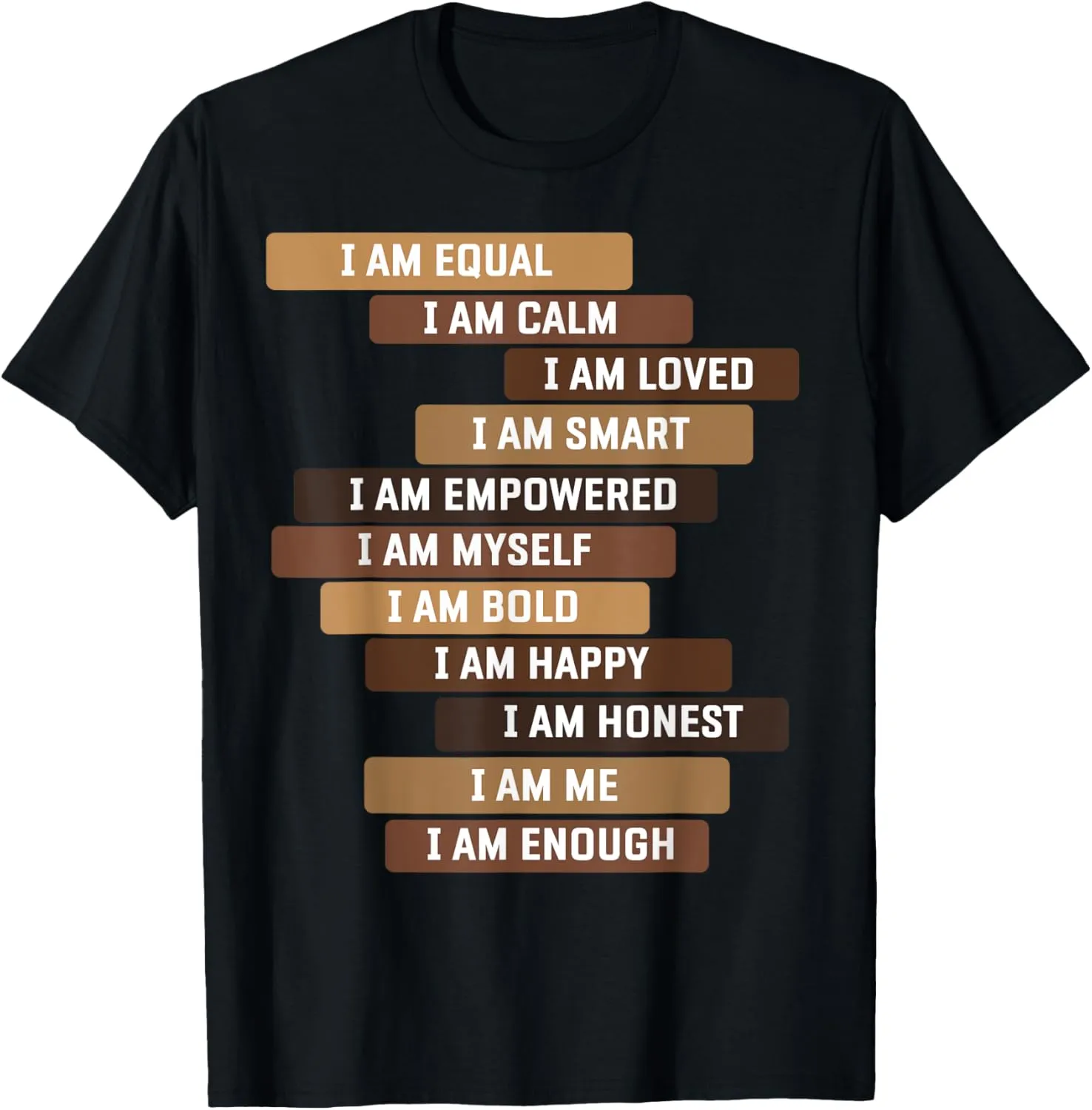 Melanin Goddess Positive Affirmation Quotes Black Educators T-Shirt