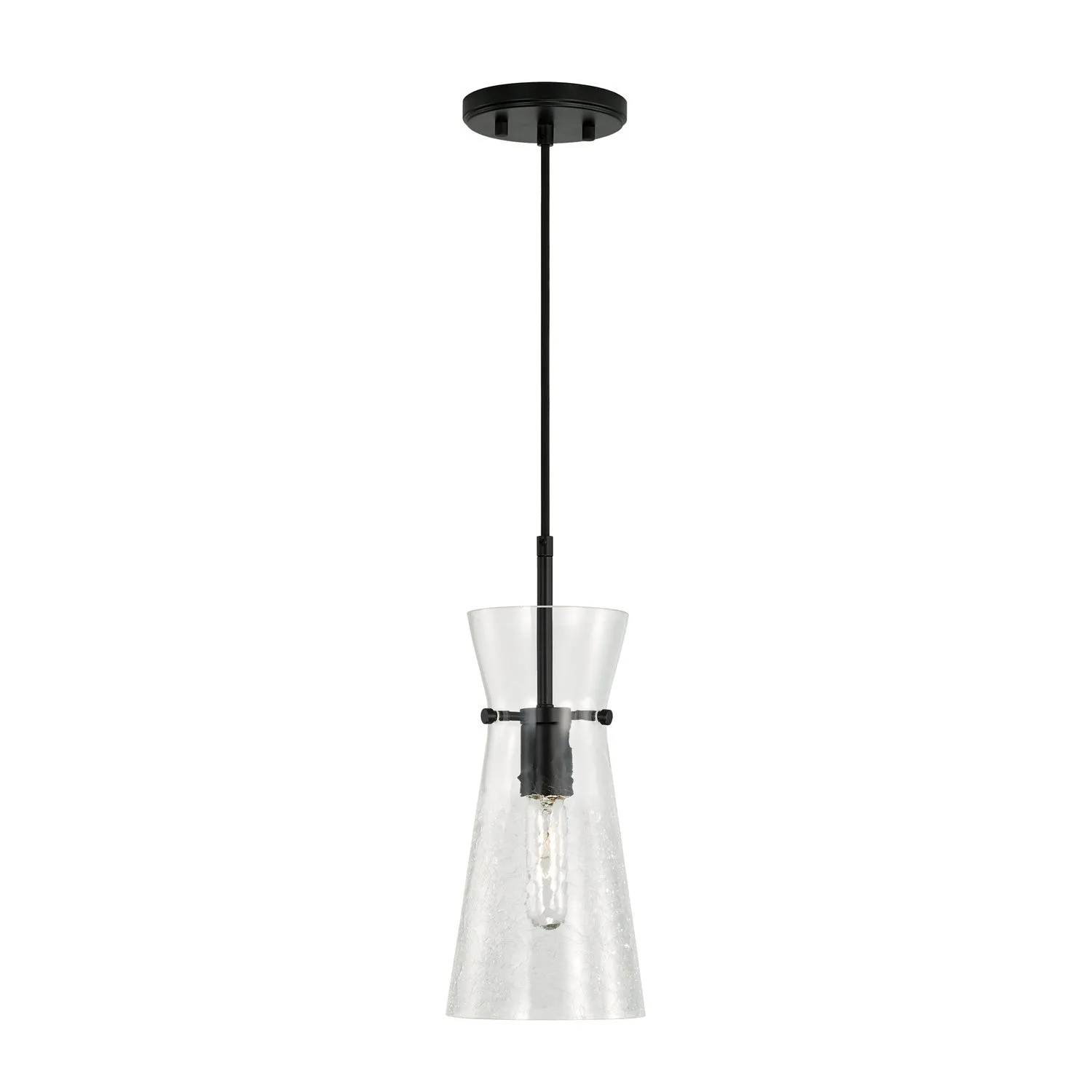 Mila 1-Light Pendant in Matte Black