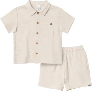 Modern Moments by Gerber Baby Boys 2-piece Resort Shirt & Short Set