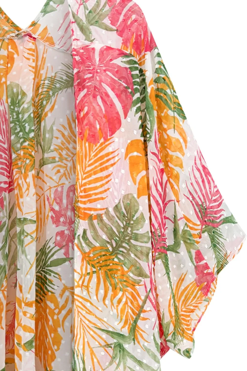 Moss Rose Women's Beach Kimono Coverup Sheer Chiffon Cover Ups, Casual Loose Open Front Cardigan Tops