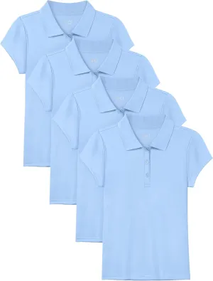 OHD School Uniform Shirts for Girls Kids Uniform Polo Shirts Aged 3T-14 Years