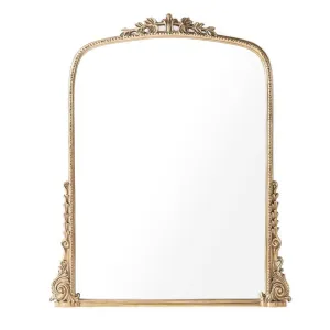 Ornate Arched Brass Mirror