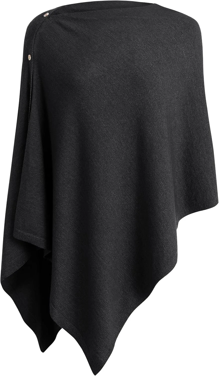 PULI Women's Versatile Knitted Shawls Scarf Poncho Sweater with Buttons Lightweight Spring Summer Fall Wraps
