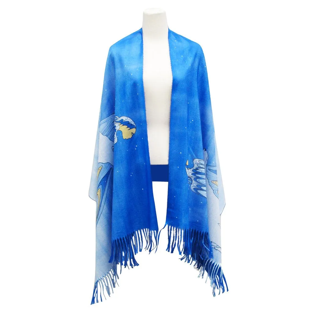 "Mother Winter" Art Print Shawl, artwork by Native artist Maxine Noel