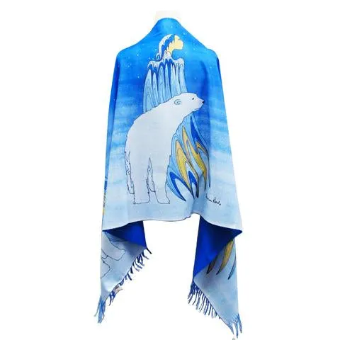 "Mother Winter" Art Print Shawl, artwork by Native artist Maxine Noel