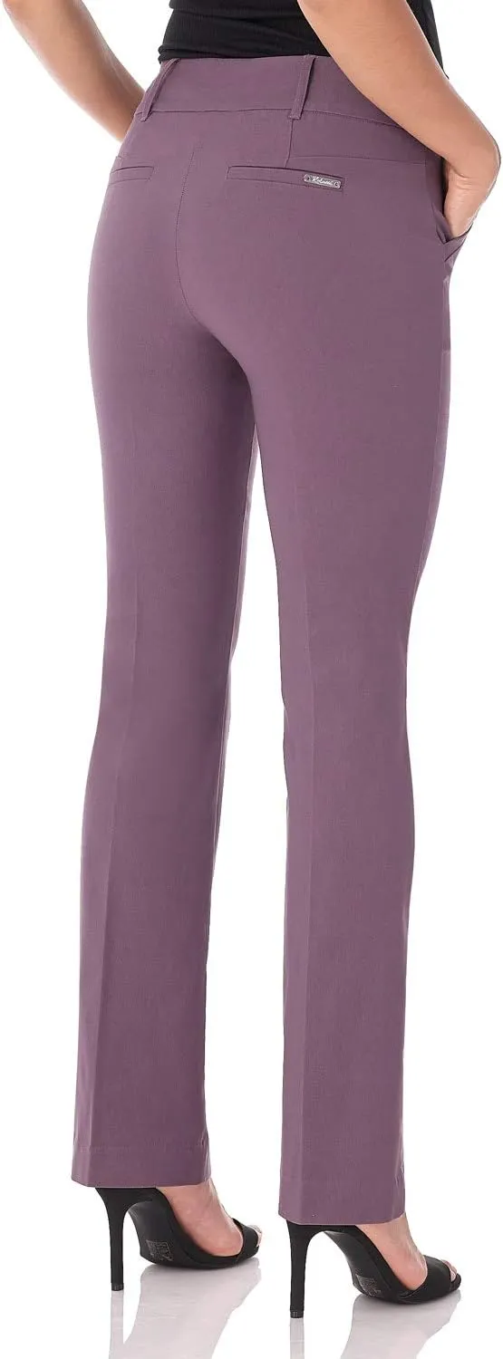 Rekucci Women's Ease into Comfort Classic Bootcut Pant w/Tummy Control